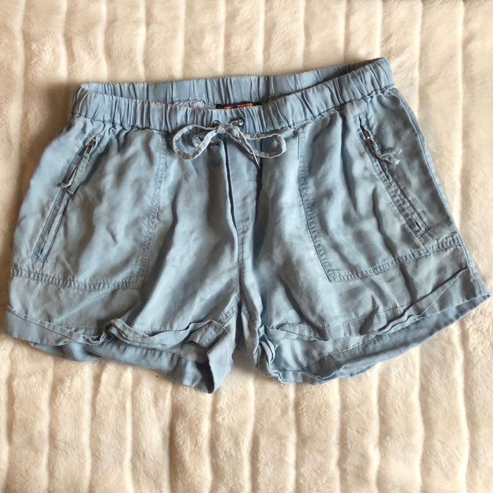 High Waisted Light Blue Shorts